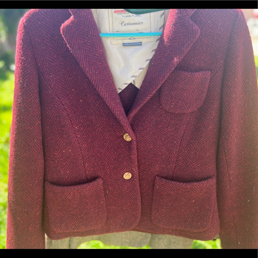 Burgundy Cartonnier Blazer size 6 - Picture 3 of 4